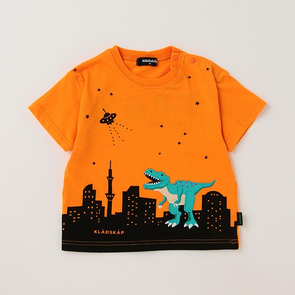 街と恐竜半袖Tシャツ(80cm 薄カーキ): キッズ - ナルミヤ オンライン