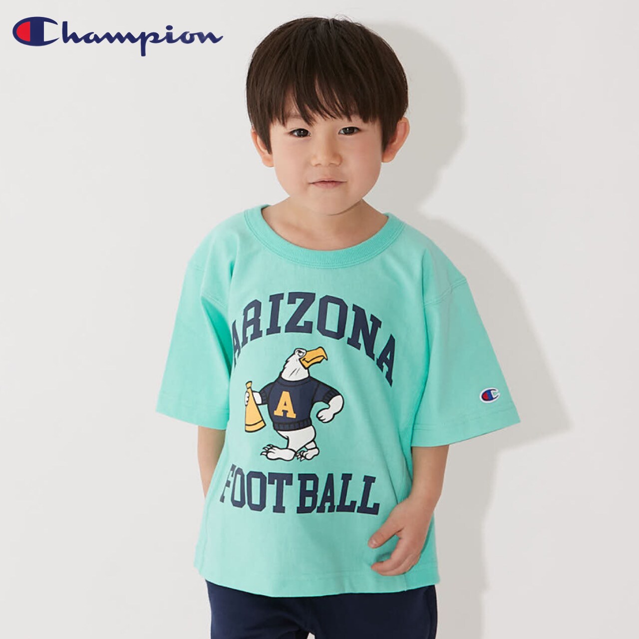 WEB限定】【Champion】リバースウィーブカレッジTシャツ(100cm