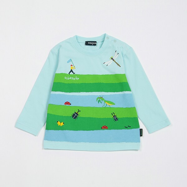 【人気商品再入荷】【直営店で取り扱い無し】昆虫グラフィック長袖Tシャツ