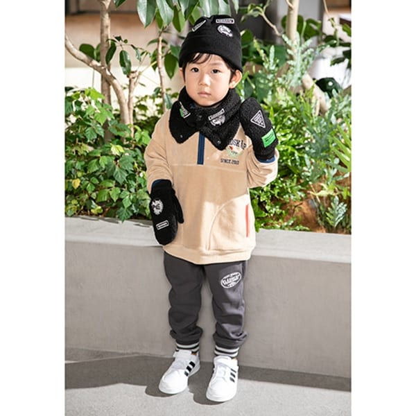 恐竜×ロゴロング丈裾リブパンツ