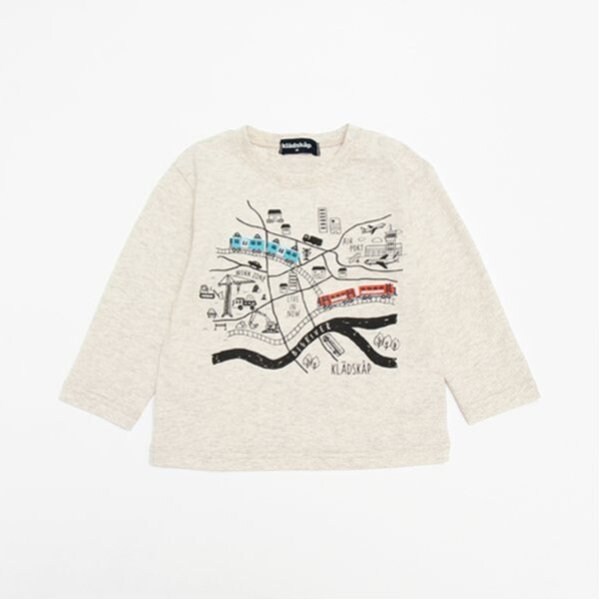 電車マップ長袖Tシャツ