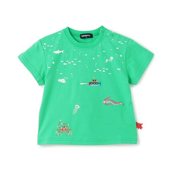深海蓄光プリント半袖Tシャツ