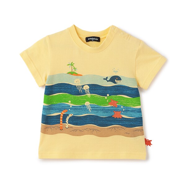 海の中プリント半袖Tシャツ