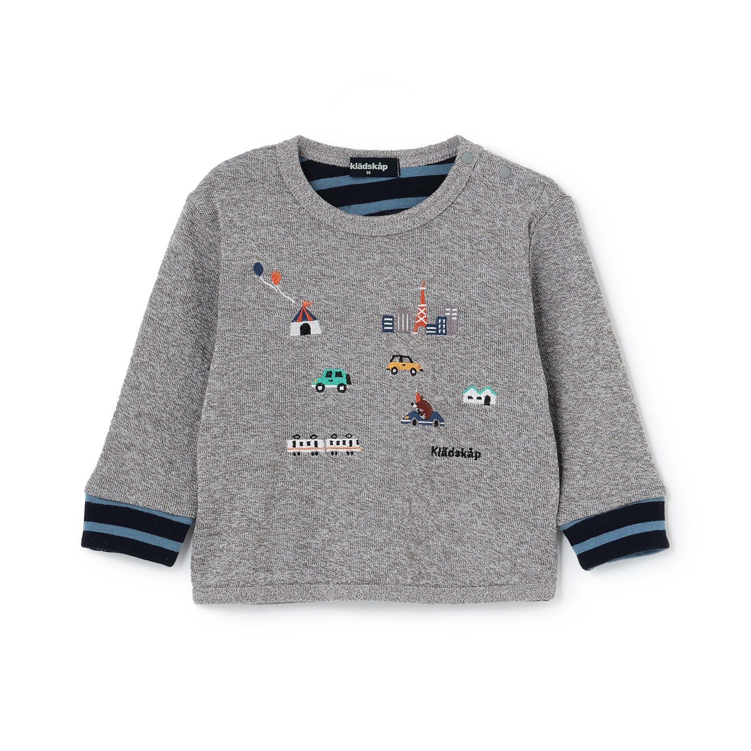 乗り物/アニマル接結長袖Tシャツ