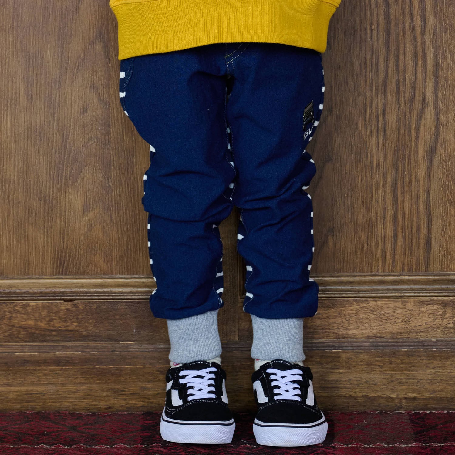 オフロードカー前後切替裾リブパンツ(80cm 紺): キッズ - ナルミヤ