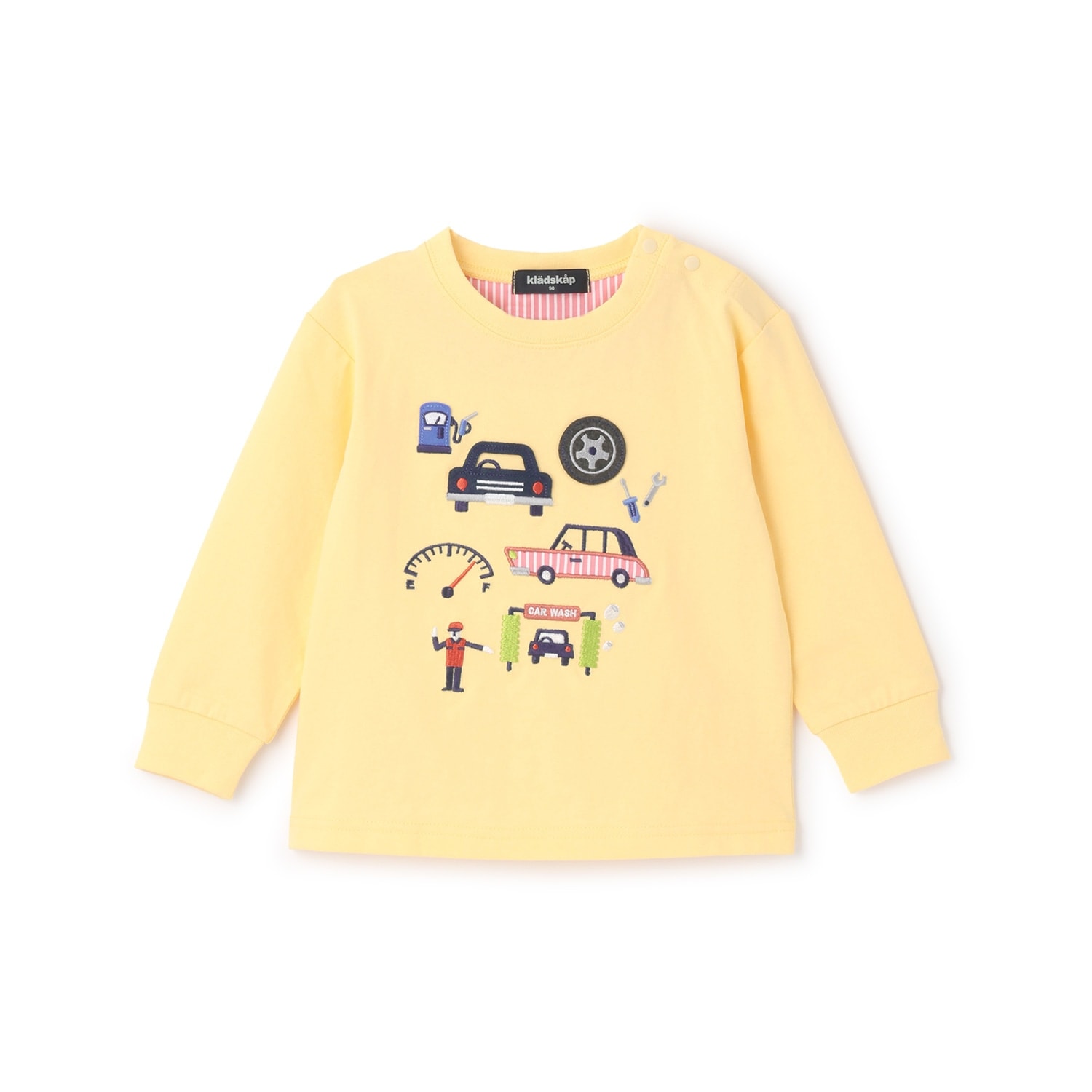 乗り物アップリケ長袖Tシャツ