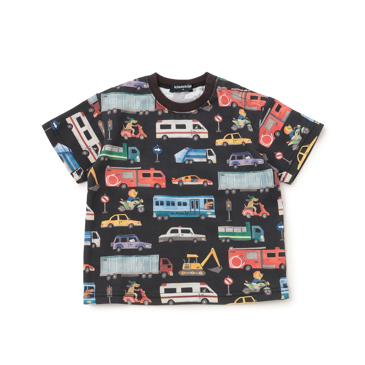 乗り物総柄半袖Tシャツ