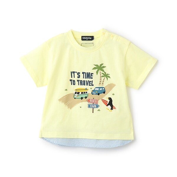 【人気商品再入荷】【直営店で取り扱い無し】海と車とペンギン半袖Tシャツ