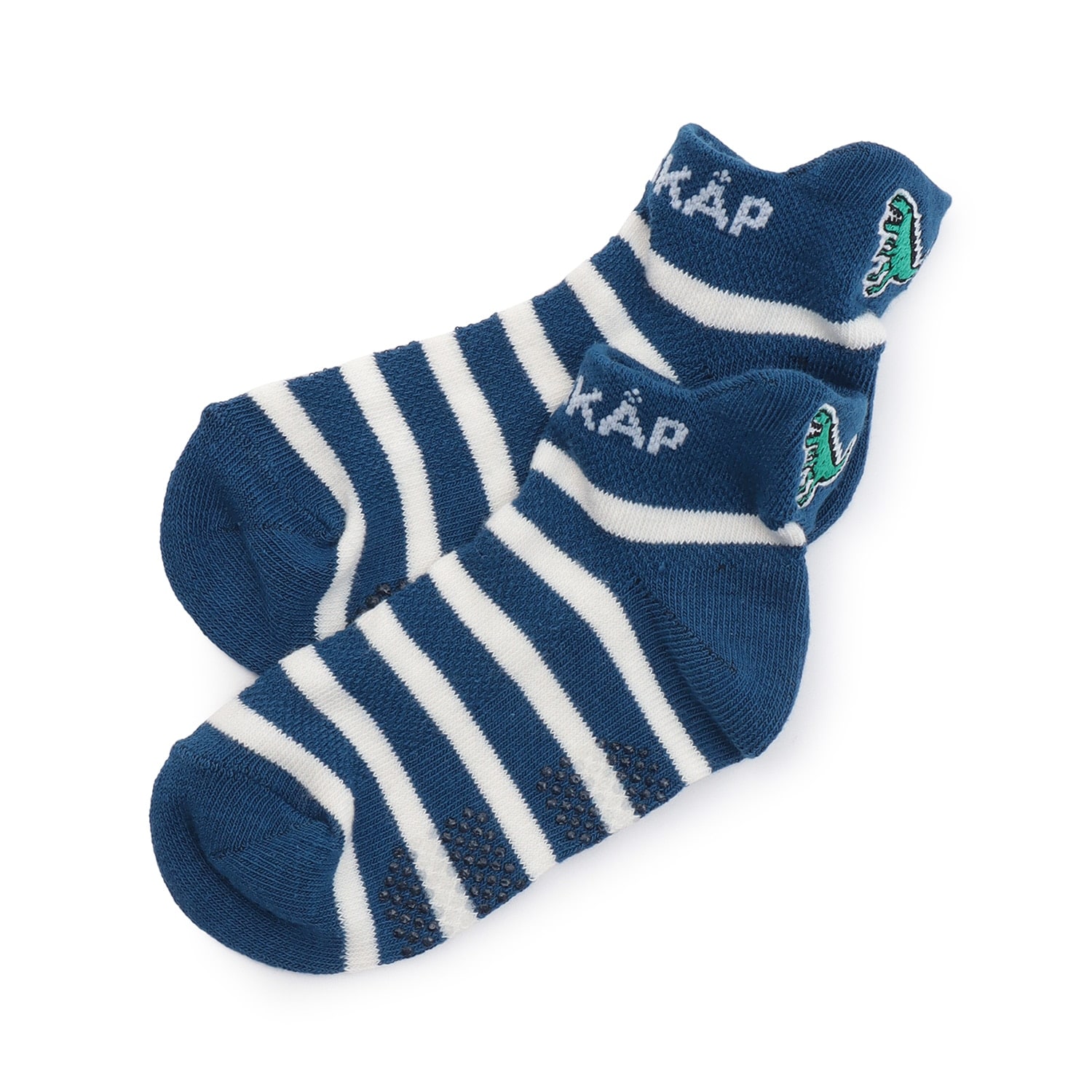 恐竜刺しゅうボーダースニーカーインソックス