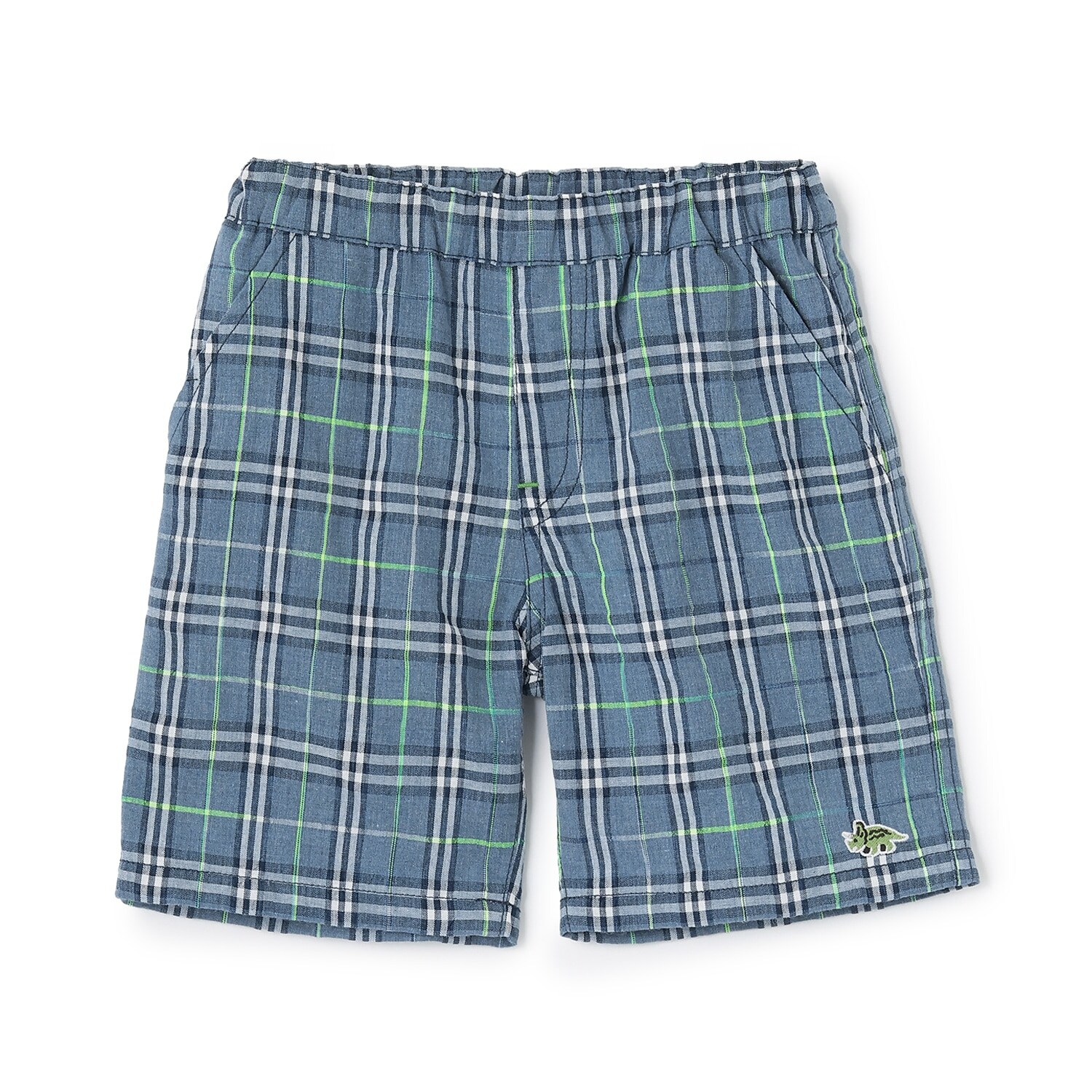 恐竜ワンポイントチェック5分丈パンツ