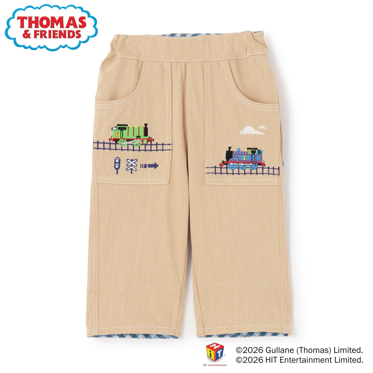 【3月13日発売予定】【トーマス】裾裏チェック6分丈パンツ