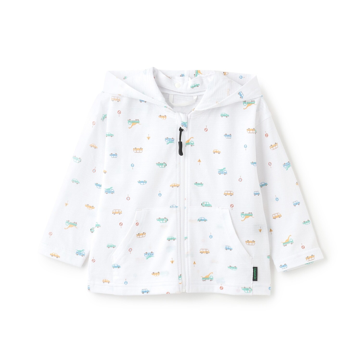 乗り物総柄長袖パーカ