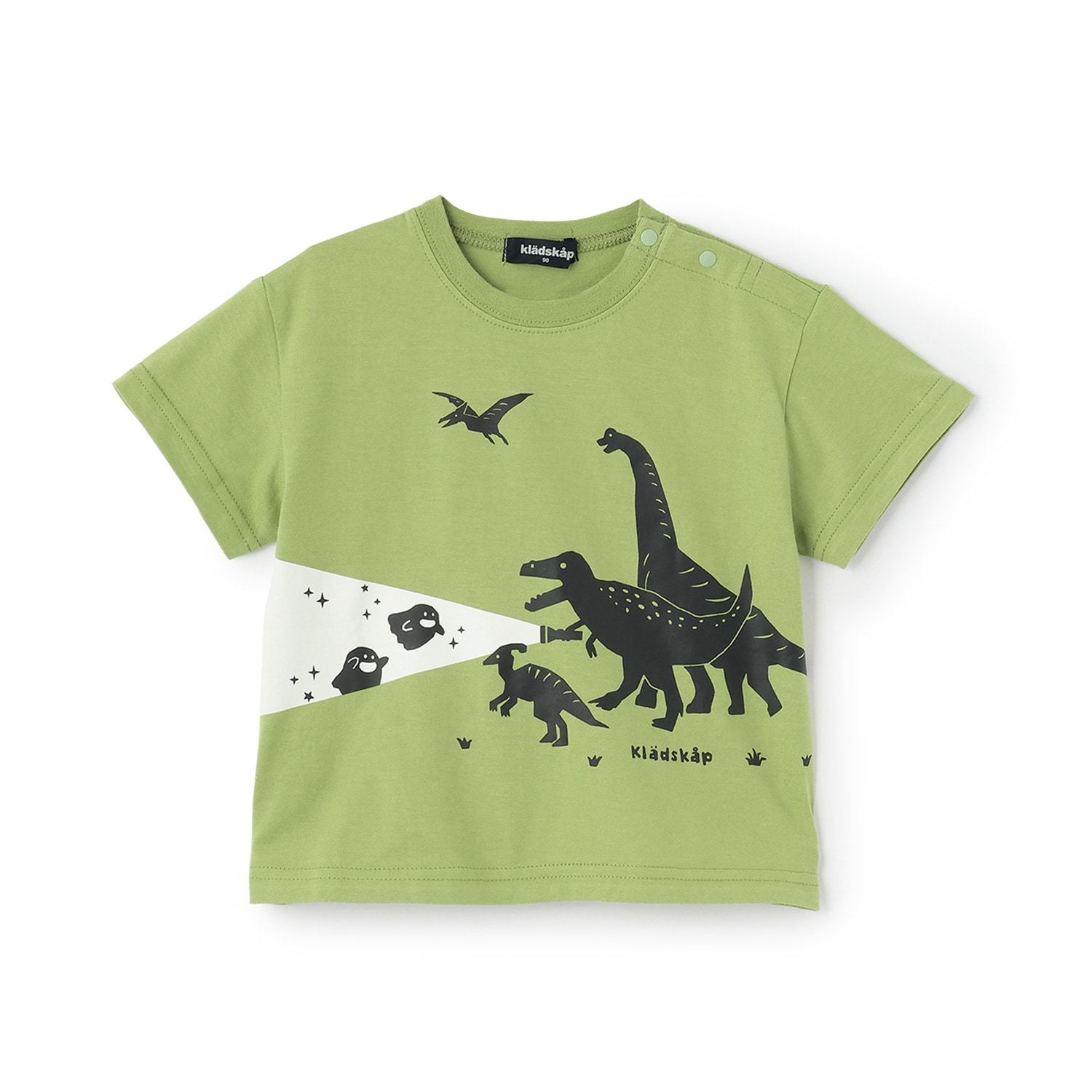 蓄光恐竜シルエット半袖Tシャツ