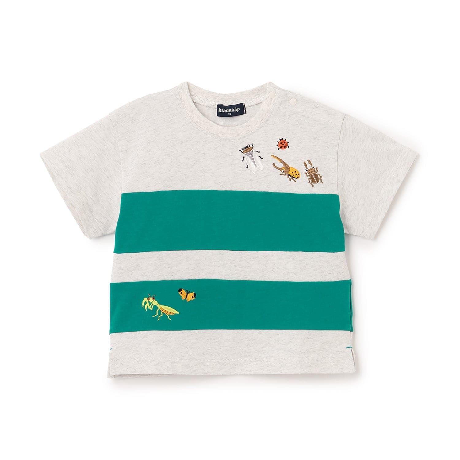 昆虫刺しゅう切替半袖Tシャツ