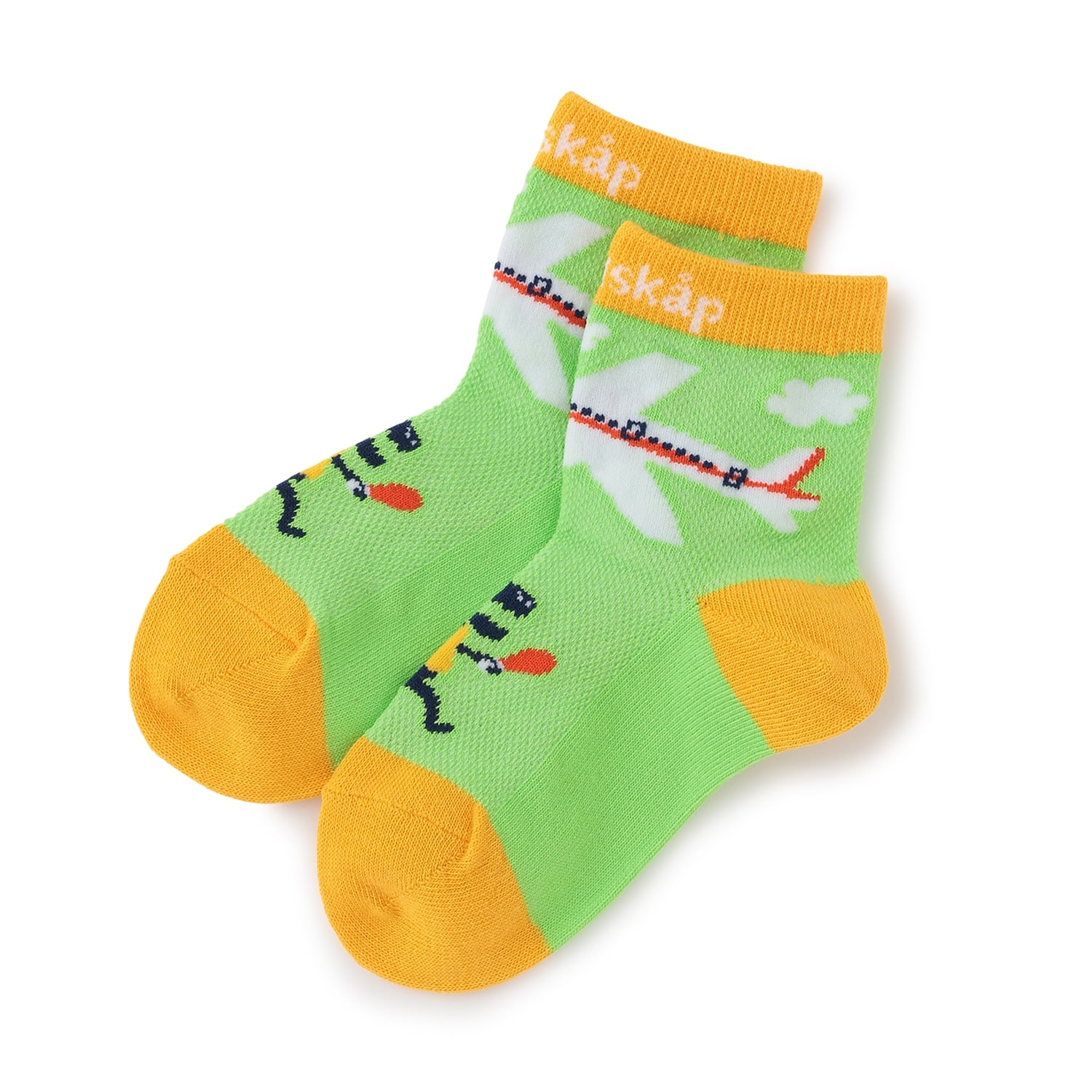 飛行機と恐竜ショートソックス