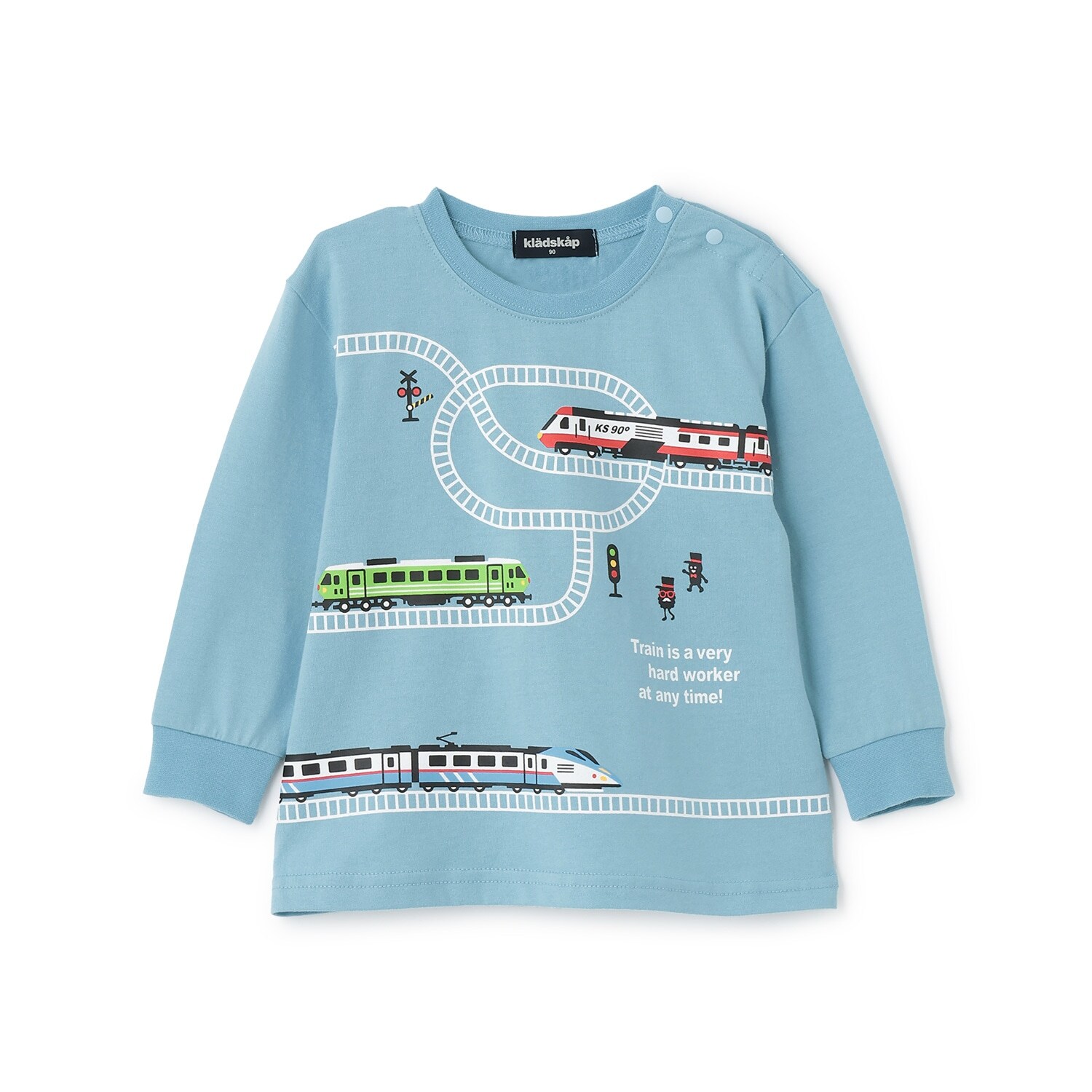 【人気商品再入荷】【直営店で取り扱い無し】電車プリント長袖Tシャツ