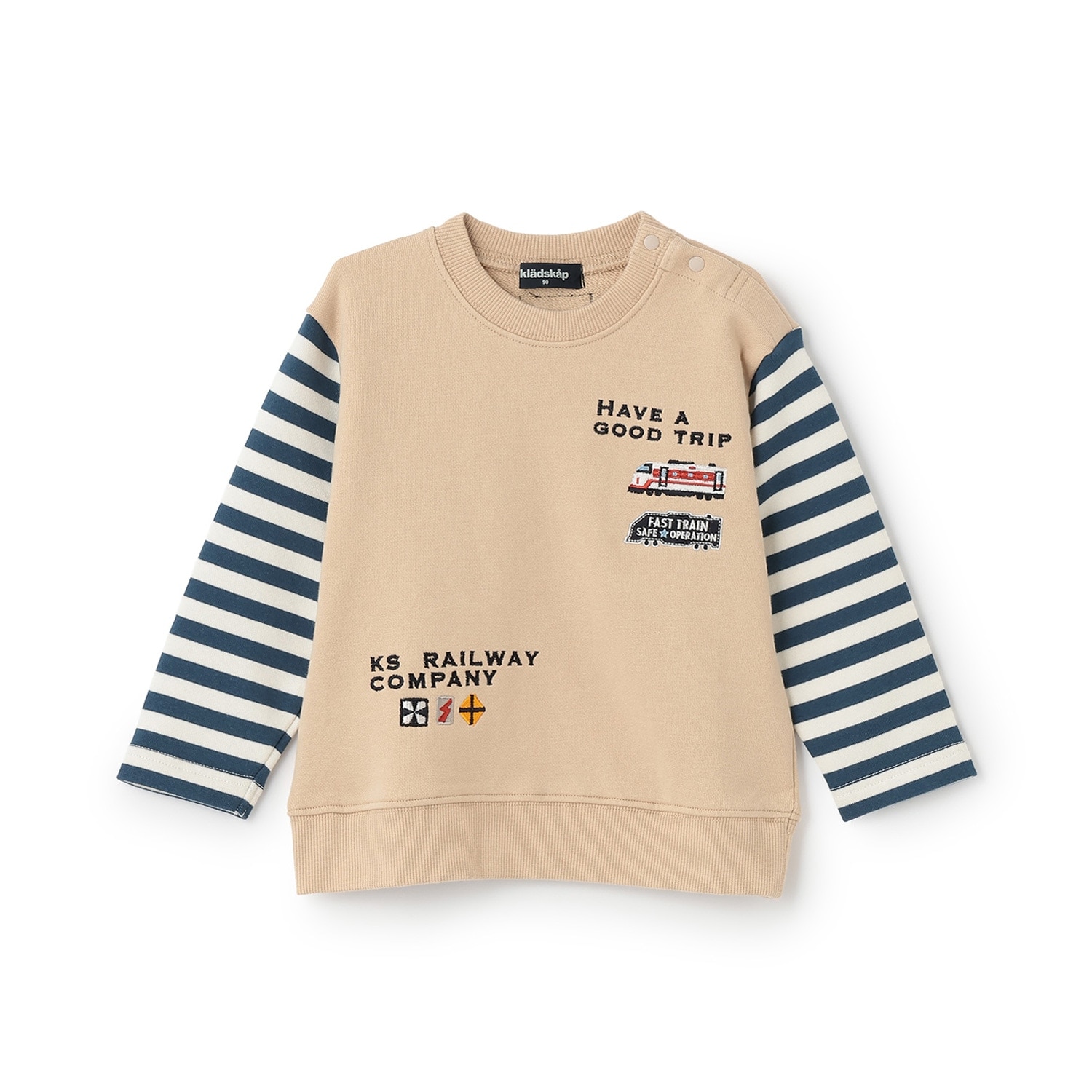 【人気商品再入荷】【直営店で取り扱い無し】電車袖ボーダートレーナー