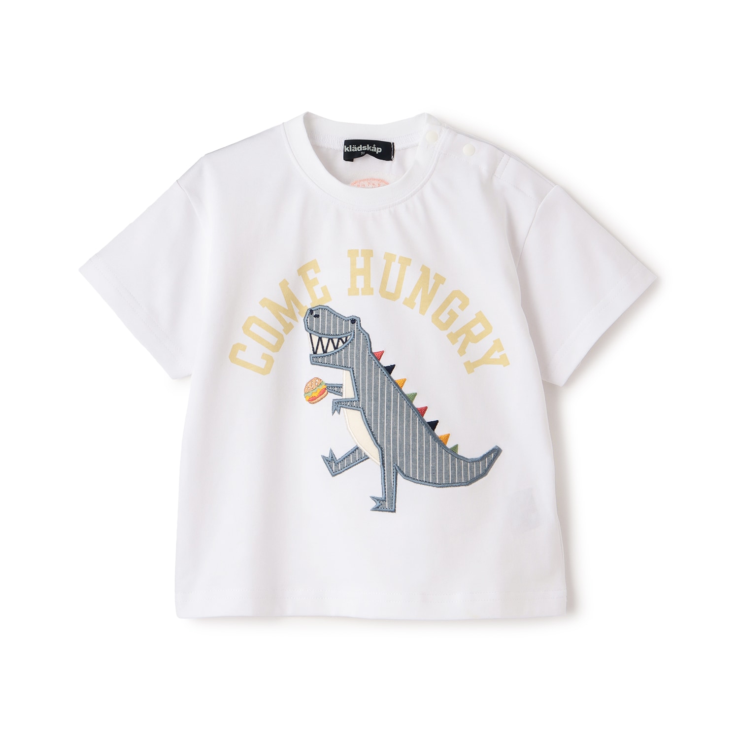 ☆彡恐竜アップリケ半袖Tシャツ