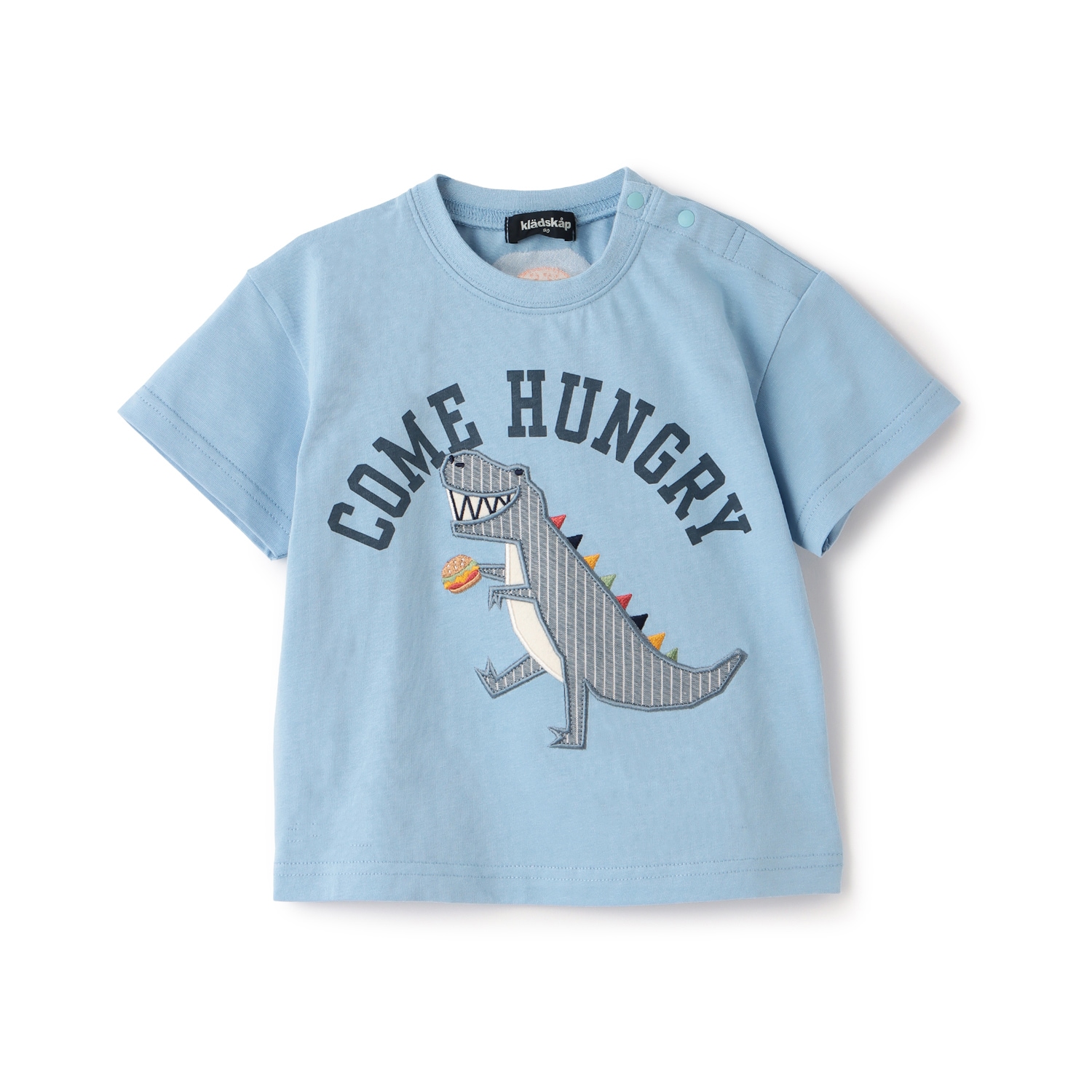 ☆彡恐竜アップリケ半袖Tシャツ