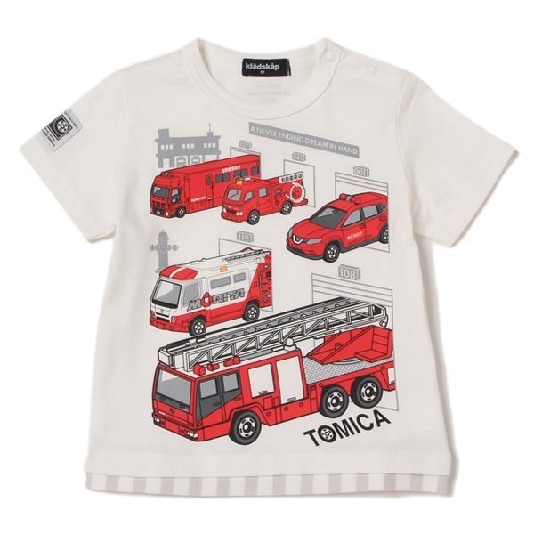 Narumiya Online ナルミヤ オンラインの公式通販サイトトミカコラボ働く車tシャツ 80 オフ ホワイト キッズ
