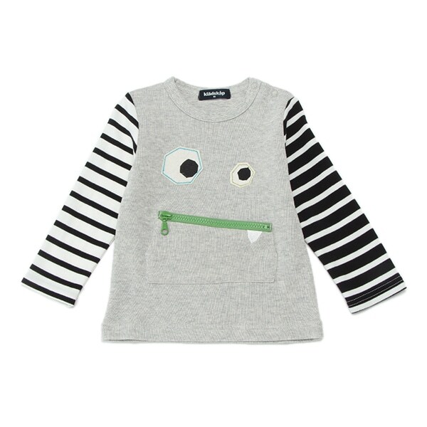 ジミレニアル　ボーダー長袖Tシャツ　ジミンパパ　新品未使用 PAR ICI tシャツ ボーダー配色バインダー 5分袖BIG Tシャツ レディース