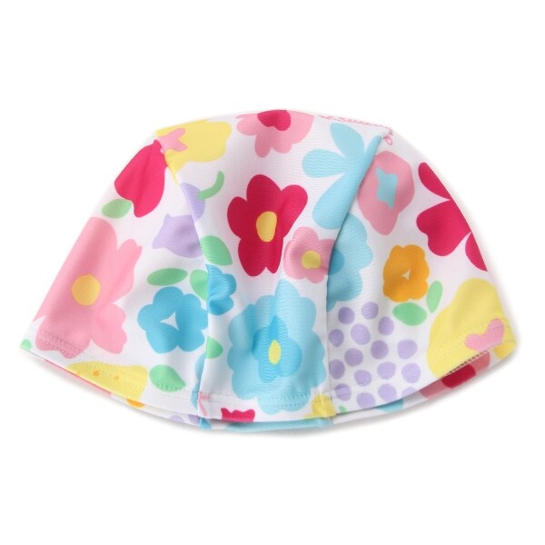 トロピカルフラワー柄スイムキャップ【SWIM】