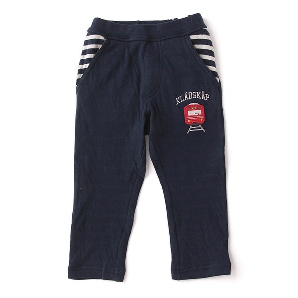 電車ワッペンテーパードパンツ