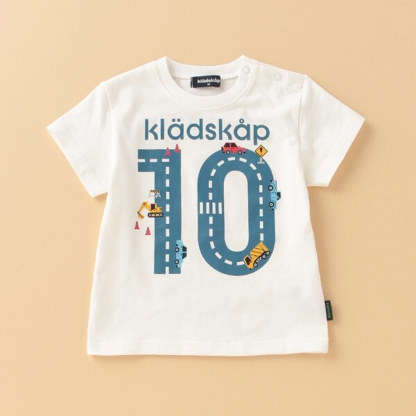 Narumiya Online ナルミヤ オンラインの公式通販サイトナンバリング乗り物tシャツ 80 オフ ホワイト キッズ