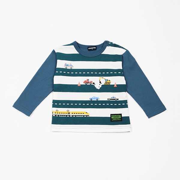 【人気商品再入荷】【直営店で取り扱い無し】乗り物プリント長袖Tシャツ