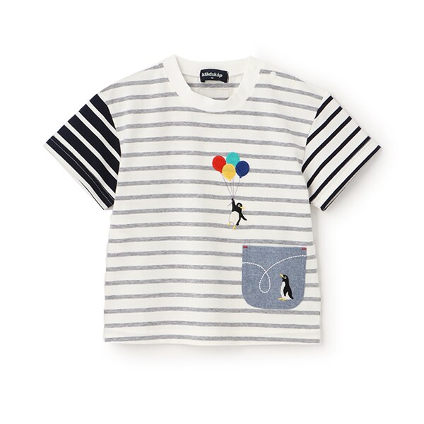 【人気商品再入荷】【直営店で取り扱い無し】ポケットにペンギンボーダー半袖Tシャツ