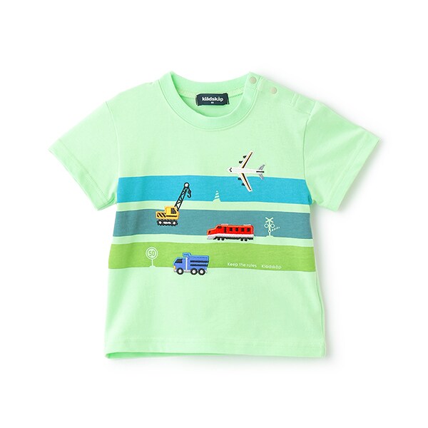 【人気商品再入荷】【直営店で取り扱い無し】乗り物アップリケ半袖Tシャツ