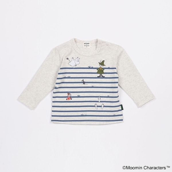 【MOOMIN】プリントボーダー長袖Tシャツ