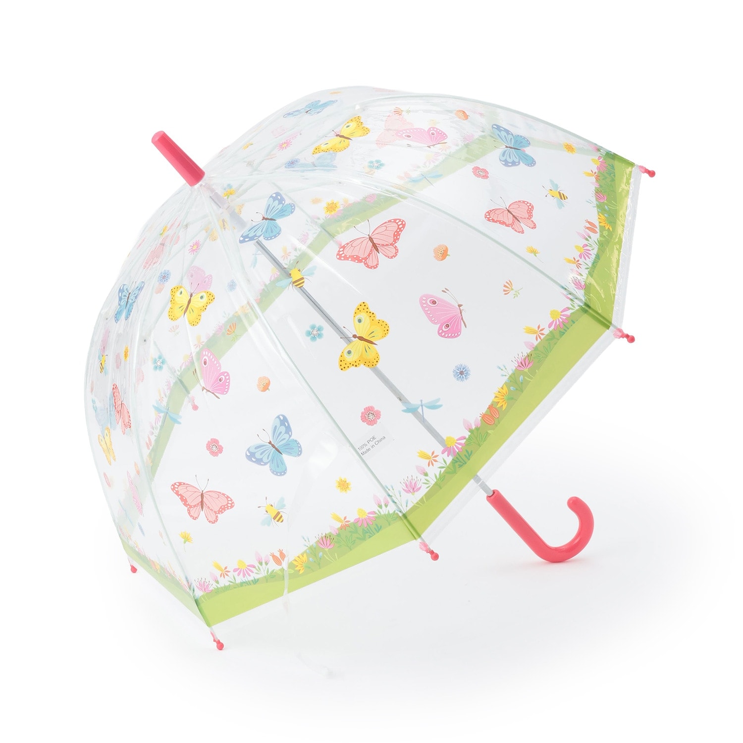 【湘南インターナショナル】【傘】Kids umbrella transpar. butterflies