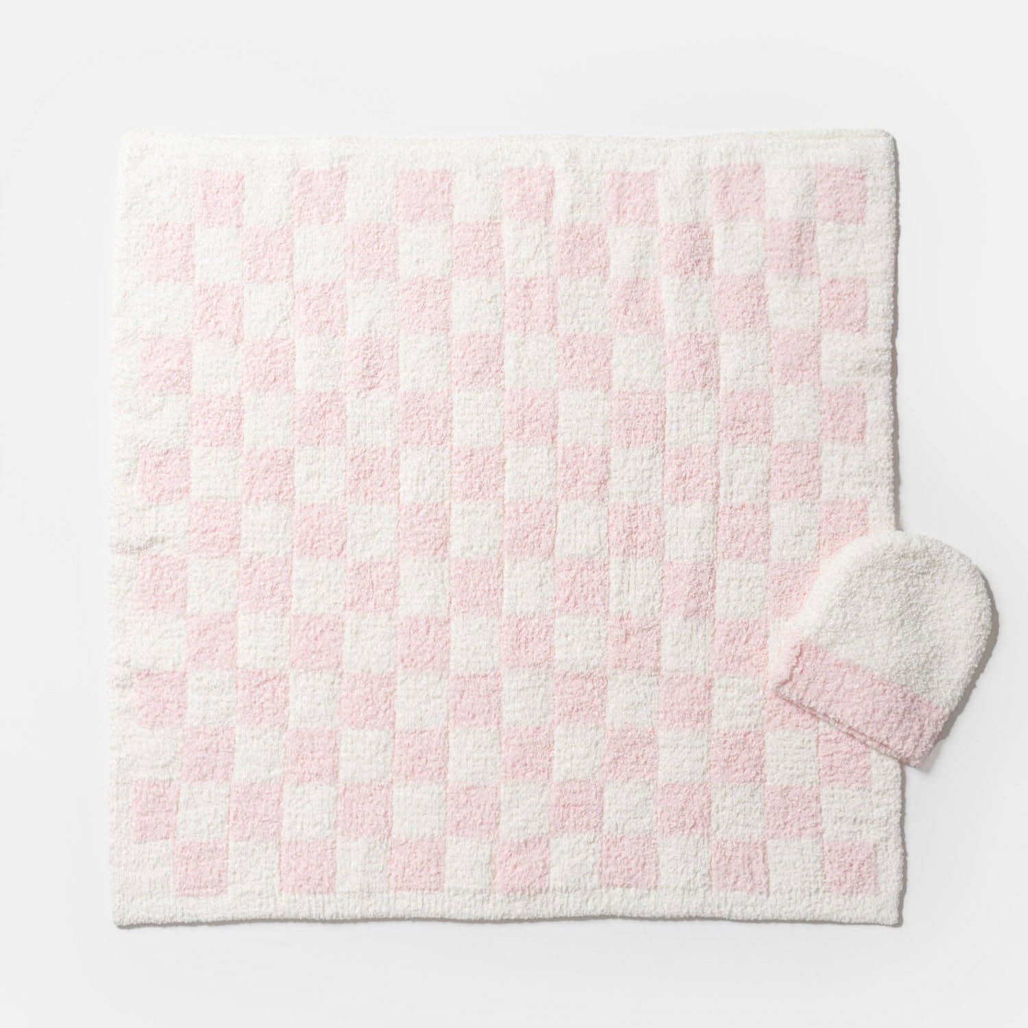 【Kashwere】カシウエア Baby Blanket Check w/ Cap ブランケット キャップ付き