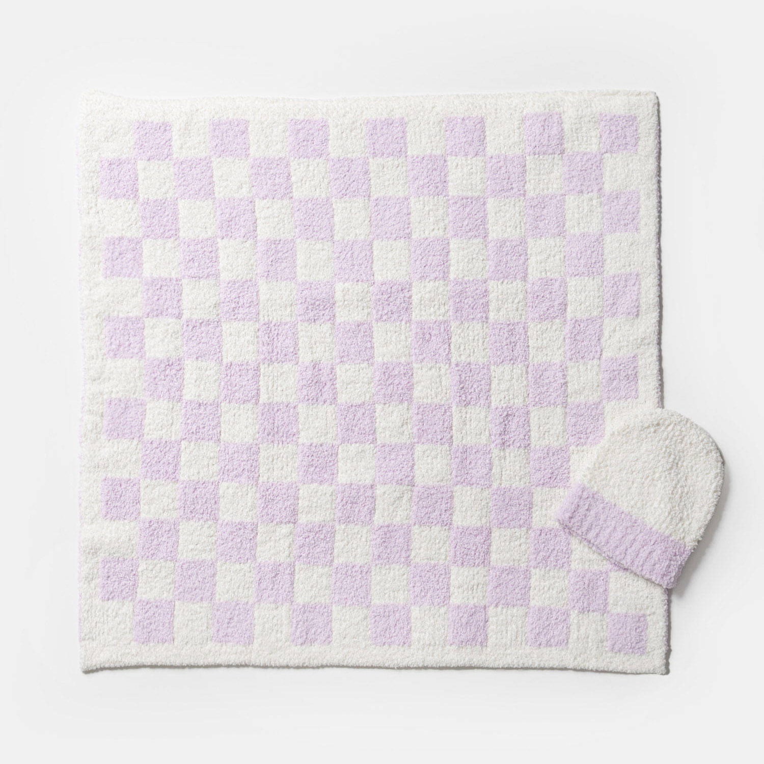 【Kashwere】カシウエア Baby Blanket Check w/ Cap ブランケット キャップ付き