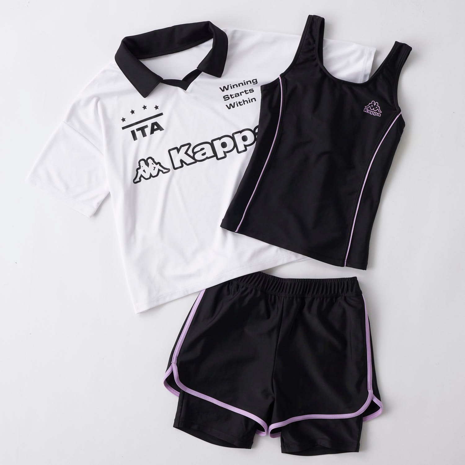 【Kappa】Tシャツセットオンスクール水着
