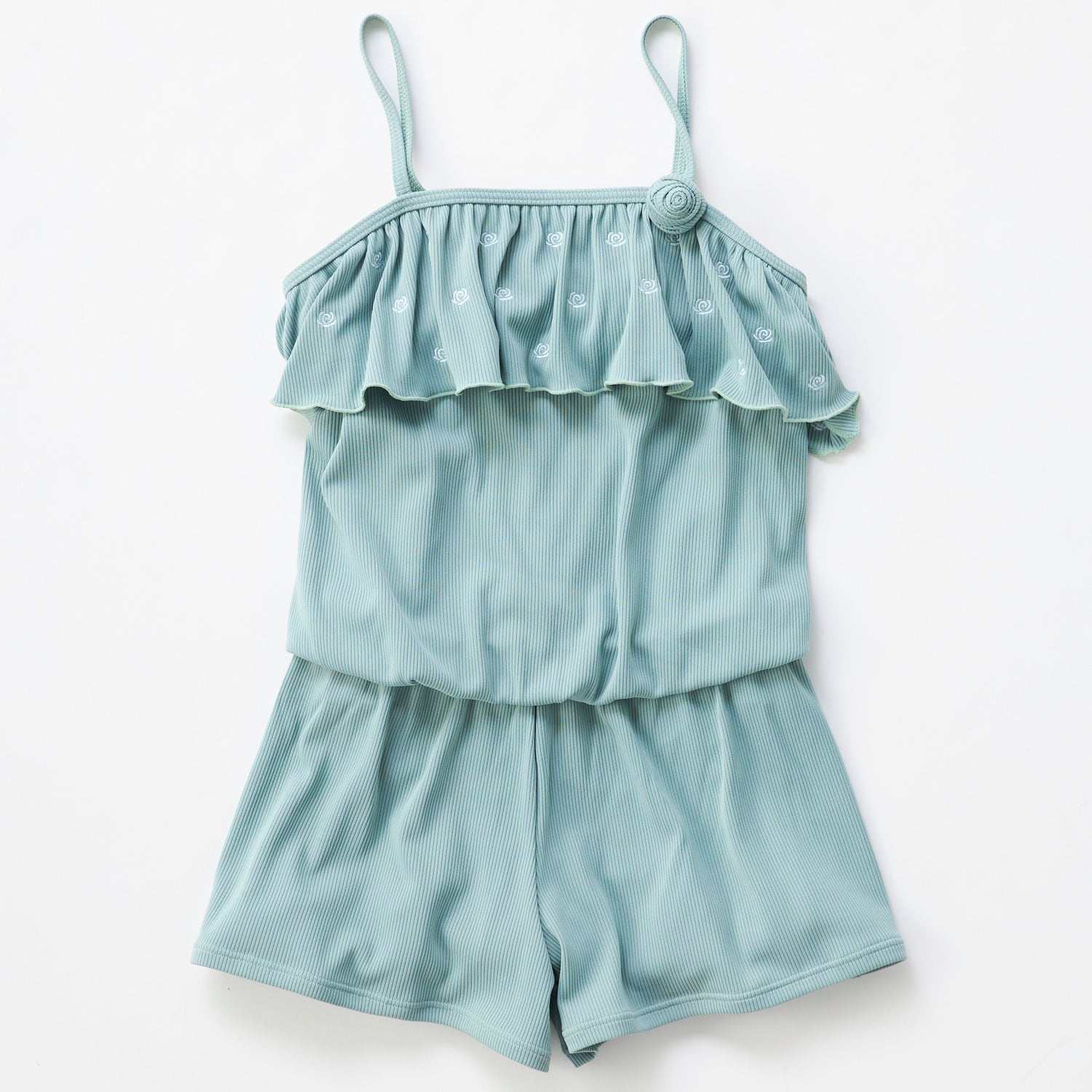 【REYES REYES】コサージュ付きオールインワン水着