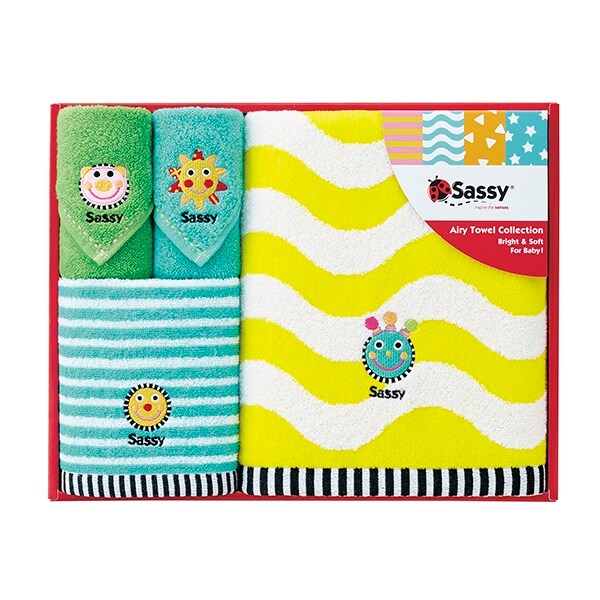 【ベビー雑貨】【Sassy】サッシー・ギフトタオルセットＬ /4枚入