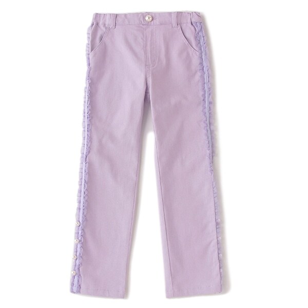 フェイクパールつきサイドフリルパンツ(110 紺): キッズ - ナルミヤ