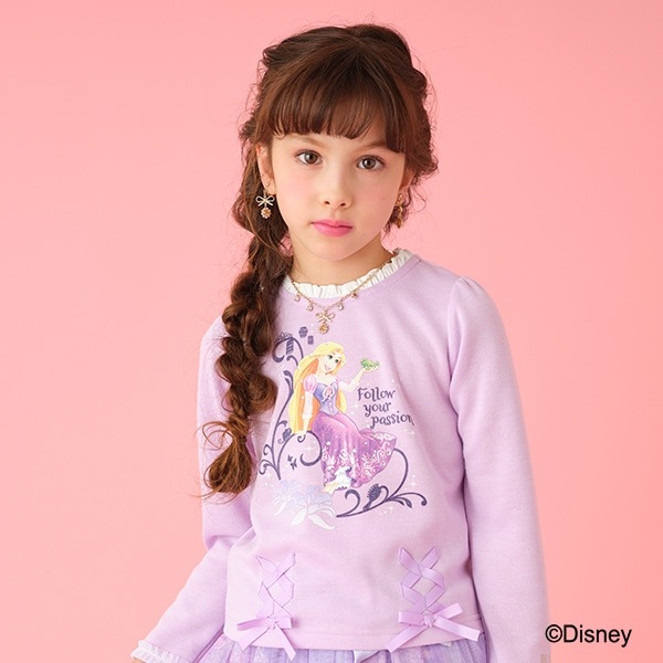 Narumiya Online ナルミヤ オンラインの公式通販サイト Disney Princess ラプンツェル デザイン 後ろチュール切り替え Tシャツ 100 ライラック キッズ