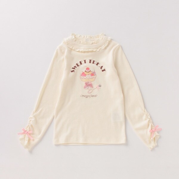パフェプリントフリル衿Tシャツ