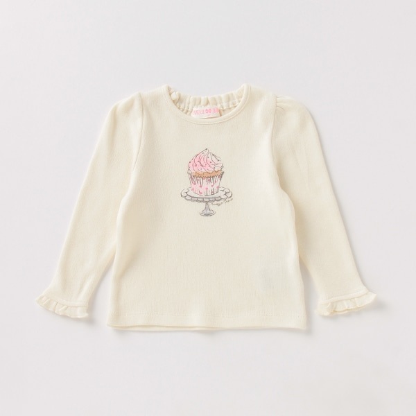 Narumiya Online ナルミヤ オンラインの公式通販サイトカップケーキプリントtシャツ 90 アイボリー キッズ