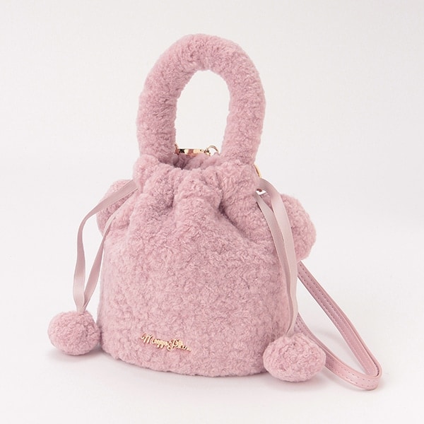 クマボア巾着ショルダーつきバッグ