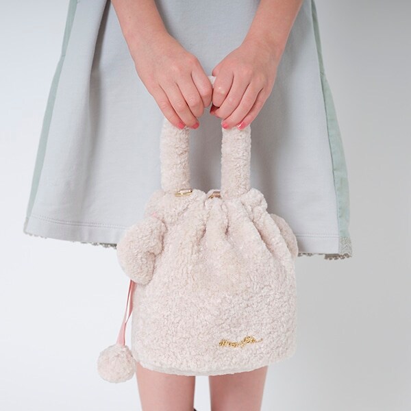 クマボア巾着ショルダーつきバッグ