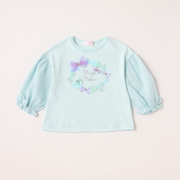 リボンリース　7分袖Ｔシャツ