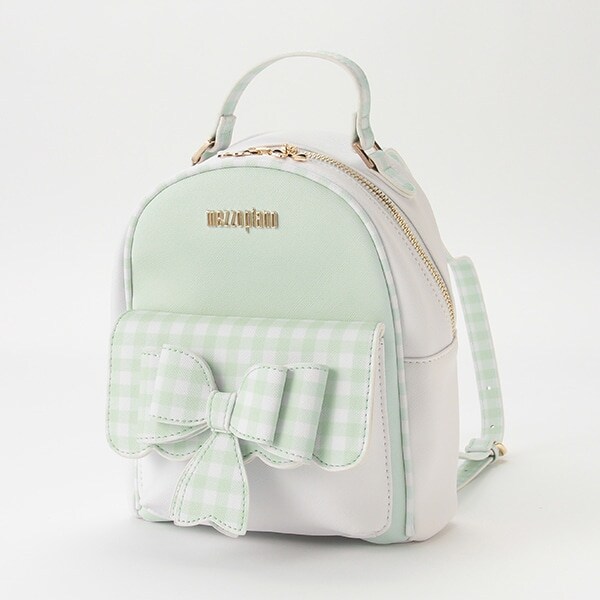ギンガムリボンミニリュック