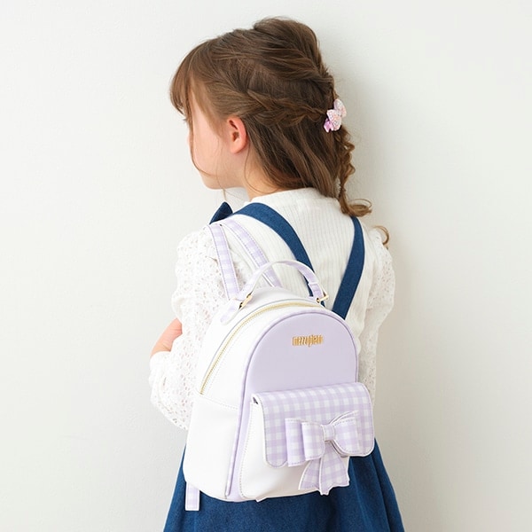 ギンガムリボンミニリュック
