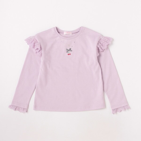 チェリーネックレス長袖Tシャツ