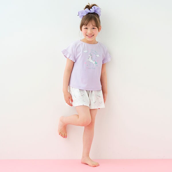 Narumiya Online ナルミヤ オンラインの公式通販サイトユニコーン柄 ルームウェアセット 110cm ラベンダー キッズ