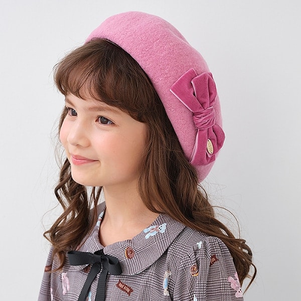 リボンつきバスクベレー(F（54-56cm） グレー): キッズ - ナルミヤ